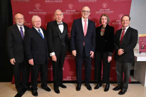 Attendees gather at the New York Medical College Founder's Dinner, celebrating 166 years of medical education and research.